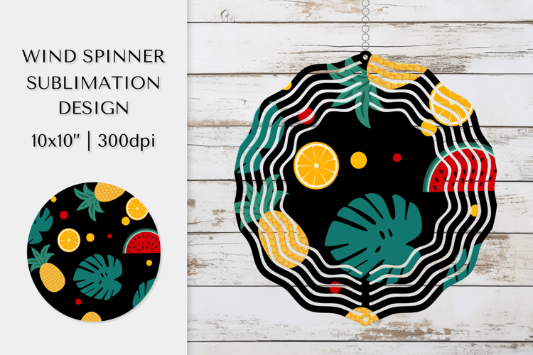 Tropical Wind Spinner Sublimation Design. Summer Spinner 14