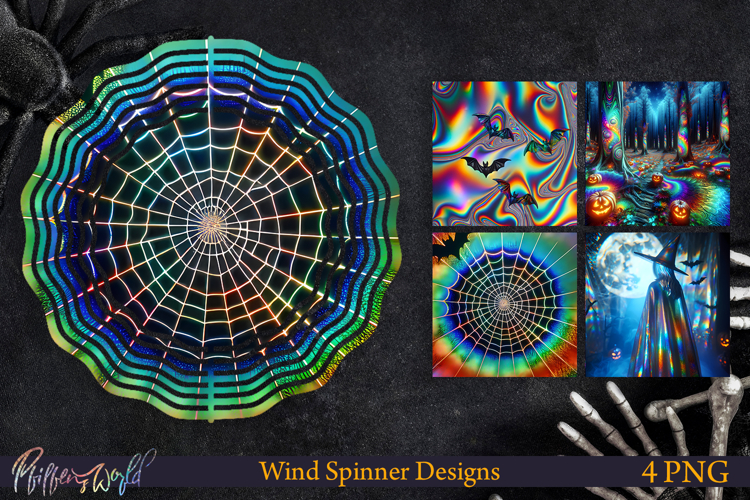 Halloween Wind Spinners | Holographic Designs | Creepy