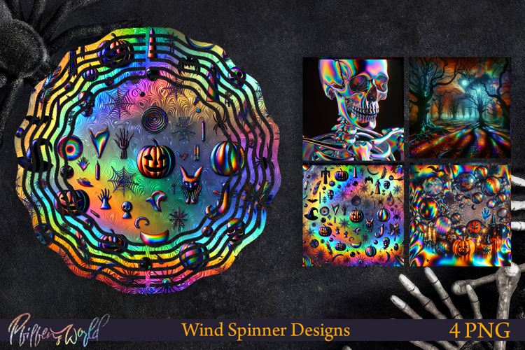 Halloween Wind Spinners | Holographic Designs