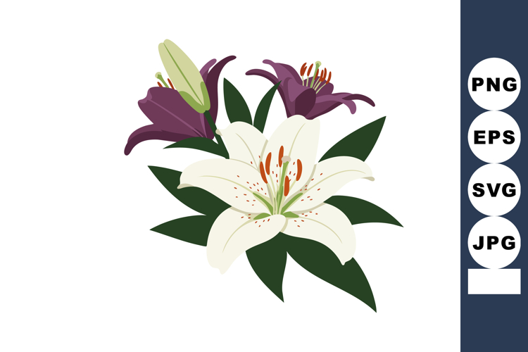 Purple Flower Clipart Image 16
