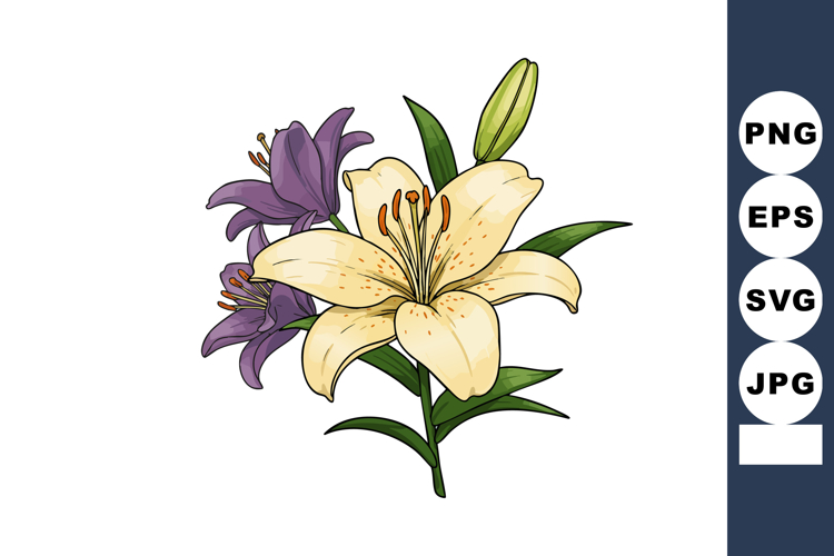 Purple Flower Clipart Image 11