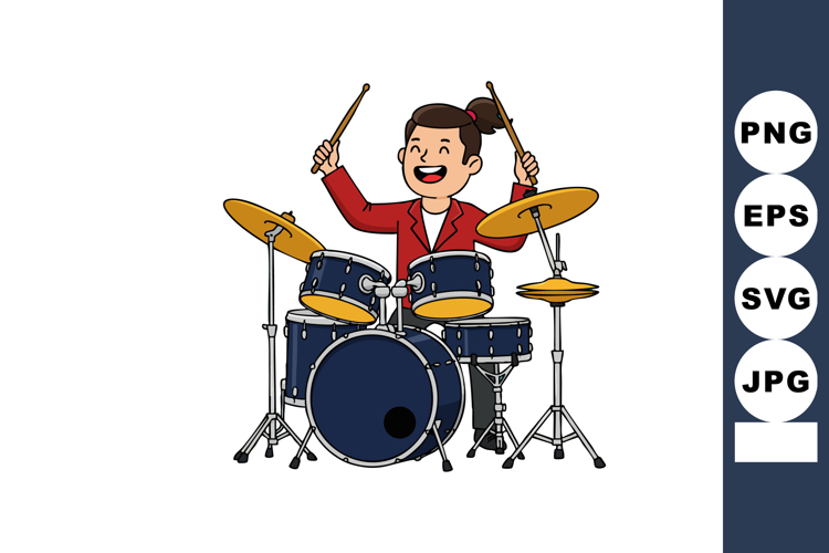 Drum Set Clipart Image 19