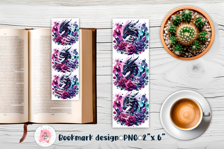 Dragon Bookmark Sublimation Design PNG | Gothic Design PNG