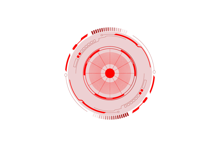 Hud futuristic technology abstract element isolated