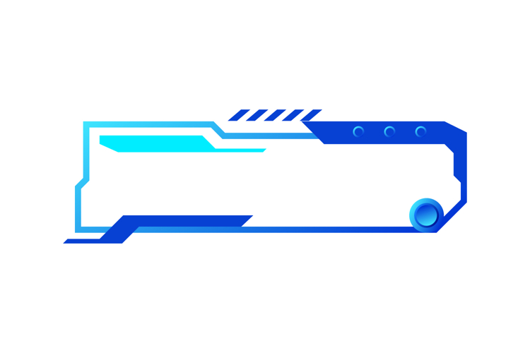 Hud gradient frame futuristic game element design