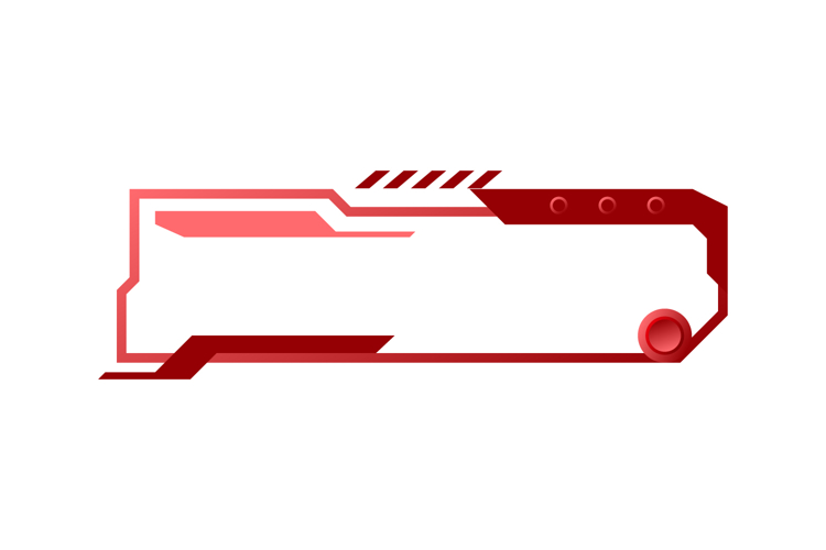 Hud gradient frame futuristic game element graphic