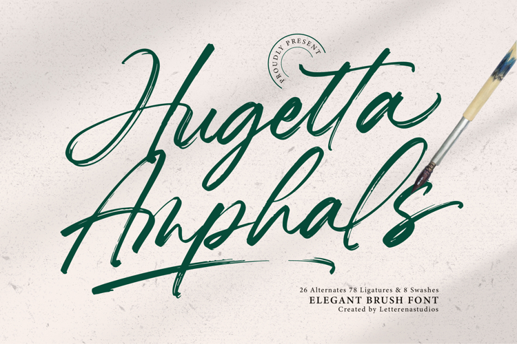 Hugetta Amphals Elegant Brush Font