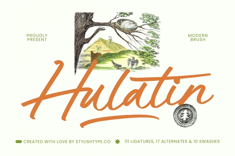 Hulatin - Modern Brush Script