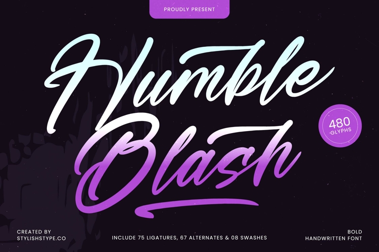 Humble Blash - Bold Handwritten Font