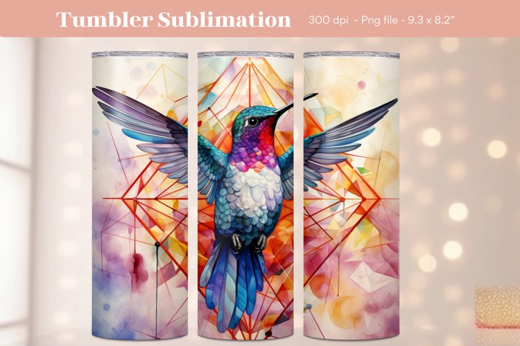 Hummingbird Tumbler Wrap | Tumbler Sublimation Hummingbird