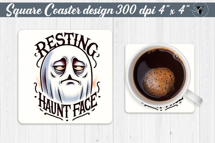 Square Coaster | Halloween coaster | Sarcastic example image 1