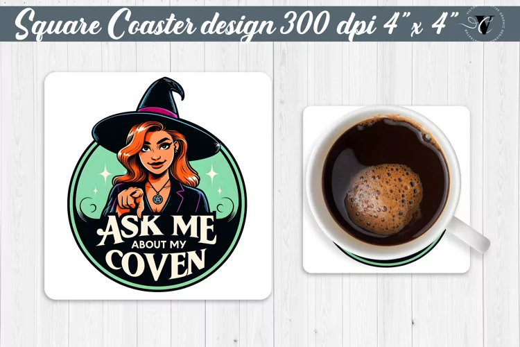 Square Coaster | Halloween coaster | Sarcastic