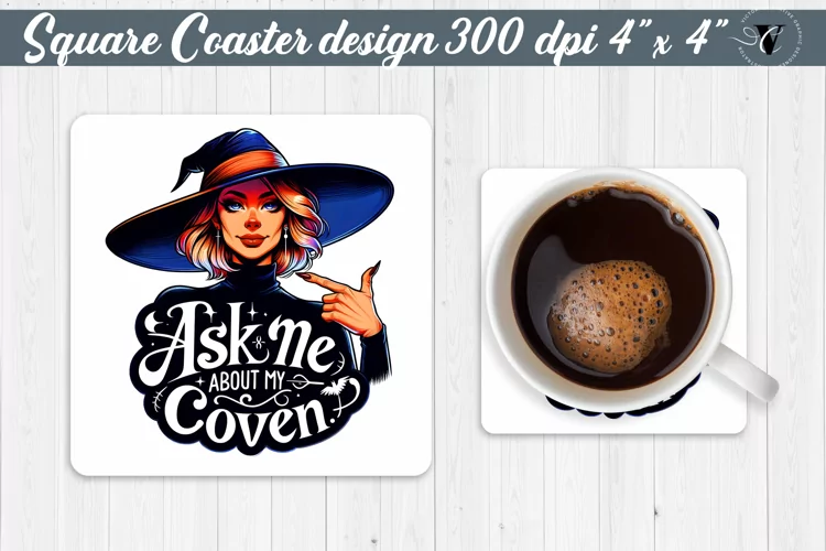 Square Coaster | Halloween coaster | Sarcastic
