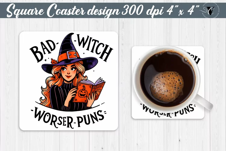 Square Coaster | Halloween coaster | Sarcastic