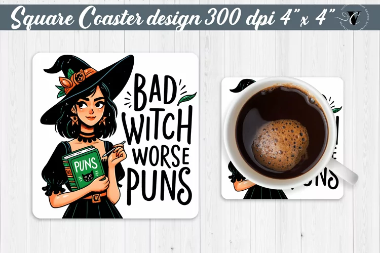 Square Coaster | Halloween coaster | Sarcastic