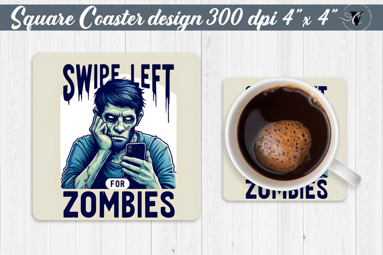 Square Coaster | Halloween coaster | Sarcastic example image 1