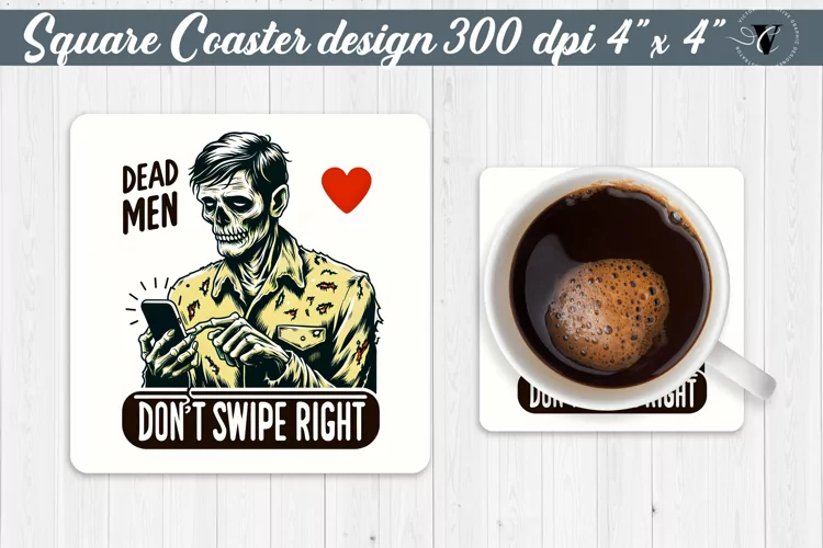Square Coaster | Halloween coaster | Sarcastic