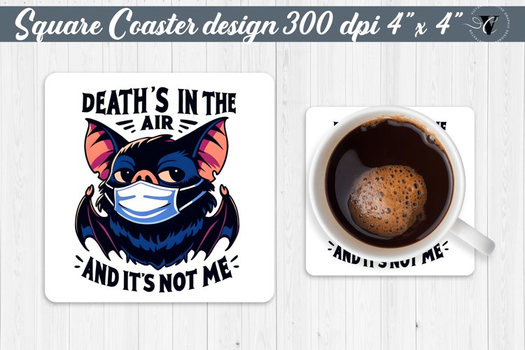 Square Coaster | Halloween coaster | Sarcastic example image 1