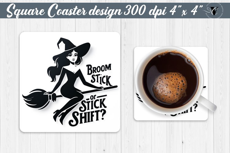 Square Coaster | Halloween coaster | Sarcastic example image 1