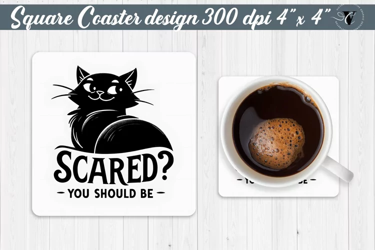 Square Coaster | Halloween coaster | Sarcastic