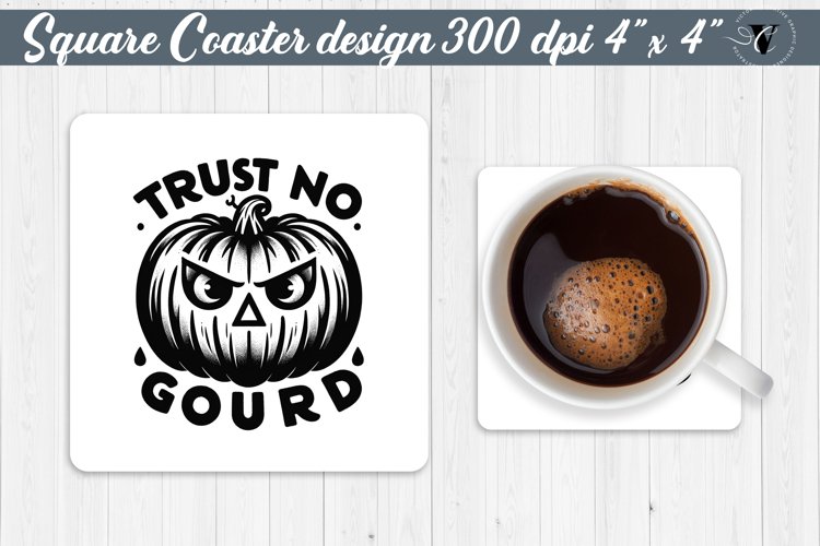 Square Coaster | Halloween coaster | Sarcastic example image 1