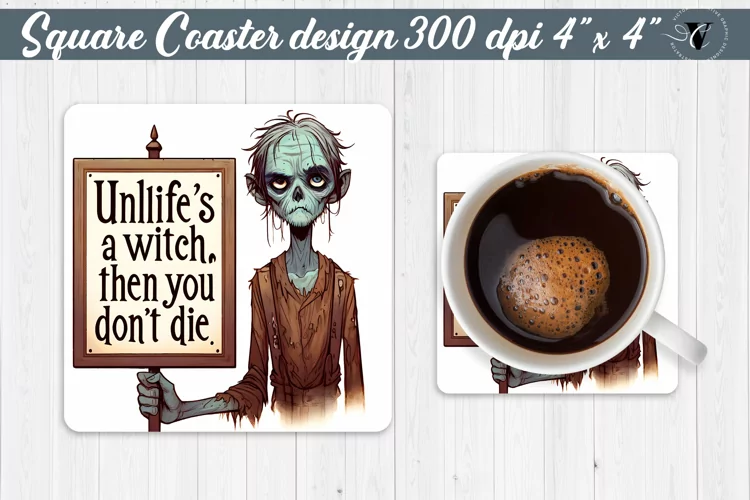 Square Coaster | Halloween coaster | Sarcastic