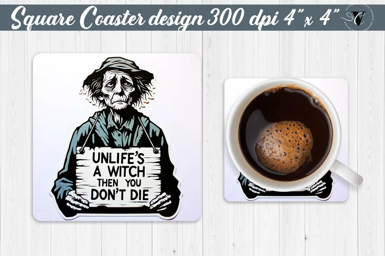 Square Coaster | Halloween coaster | Sarcastic