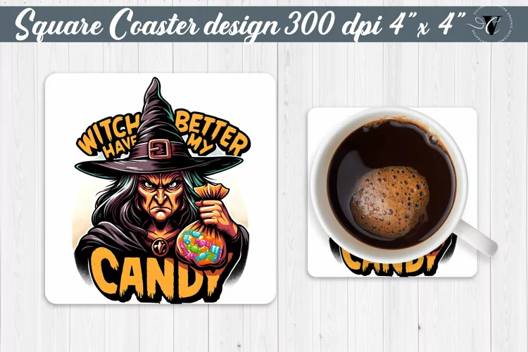 Square Coaster | Halloween coaster | Sarcastic