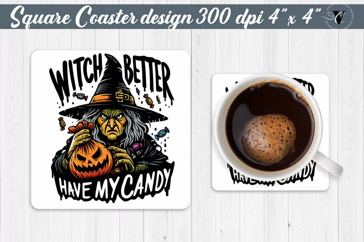 Square Coaster | Halloween coaster | Sarcastic