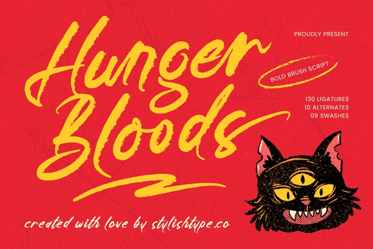 Hunger Bloods - Bold Brush Script