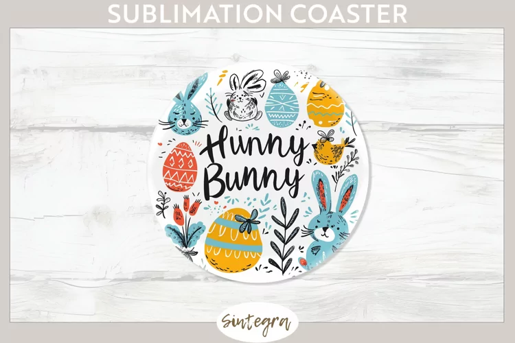 Hunny Bunny v1 Round Coaster Sublimation