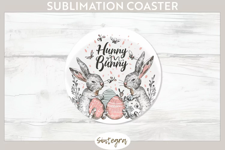 Hunny Bunny v10 Round Coaster Sublimation