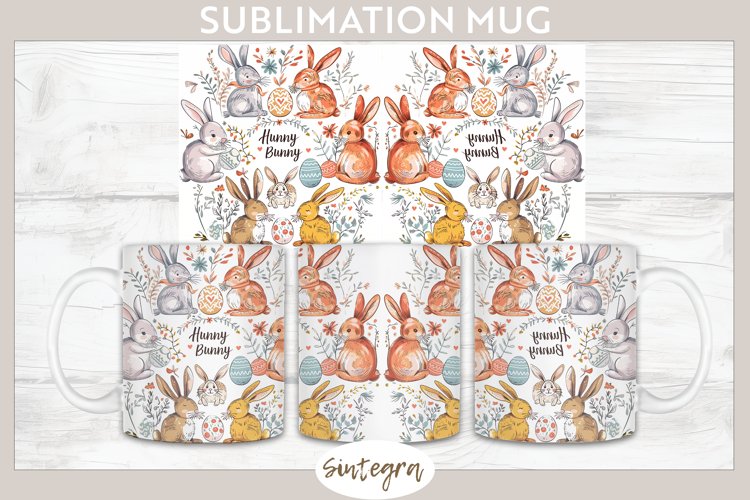 Hunny Bunny v11 Mug Wrap Sublimation example image 1