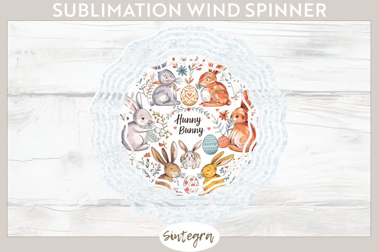 Hunny Bunny v11 Wind Spinner Sublimation example image 1