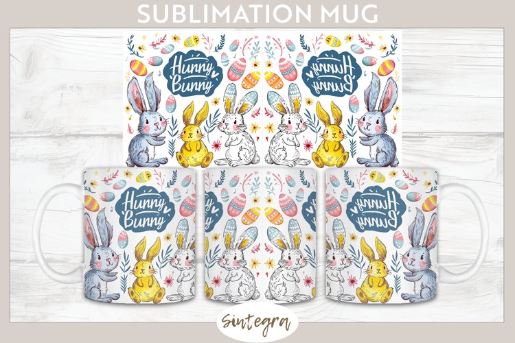 Hunny Bunny v5 Mug Wrap Sublimation example image 1