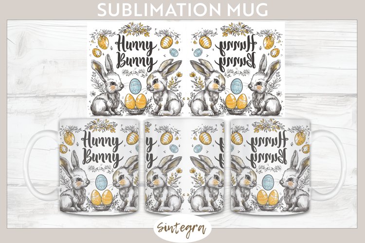 Hunny Bunny v6 Mug Wrap Sublimation example image 1