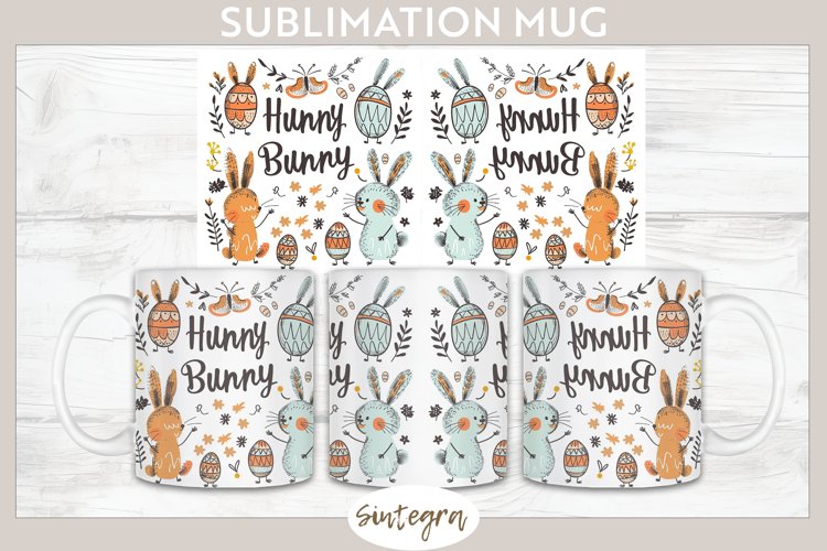 Hunny Bunny v7 Mug Wrap Sublimation example image 1