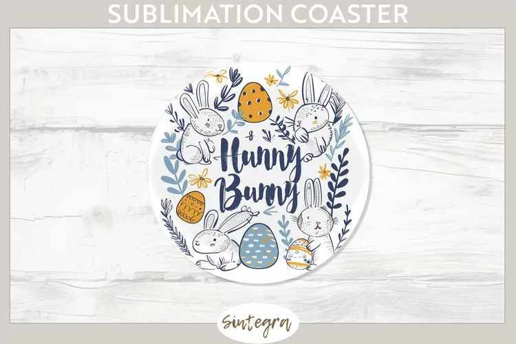 Hunny Bunny v9 Round Coaster Sublimation