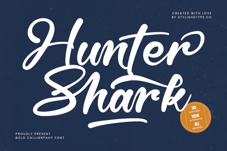 Hunter Shark - Bold Calligraphy Font