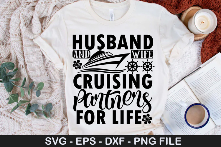 Husband and wife cruising partners - Cruise SVG Design