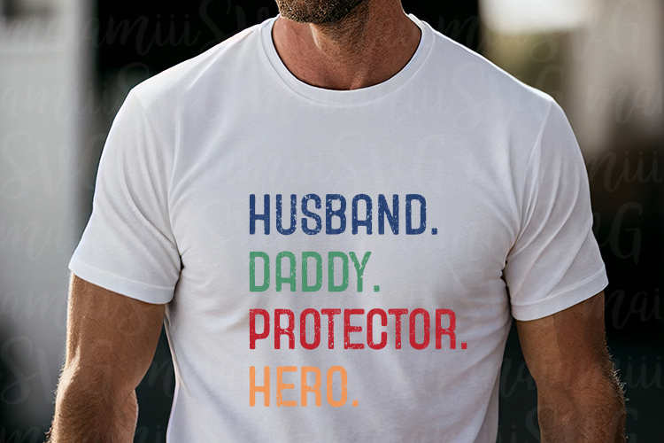 Husband Daddy Protector Hero Svg