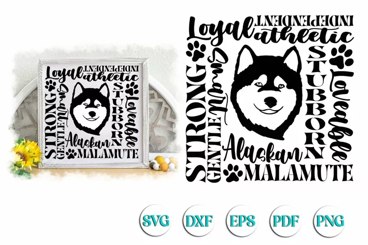 Husky Dog Subway SVG Cut file