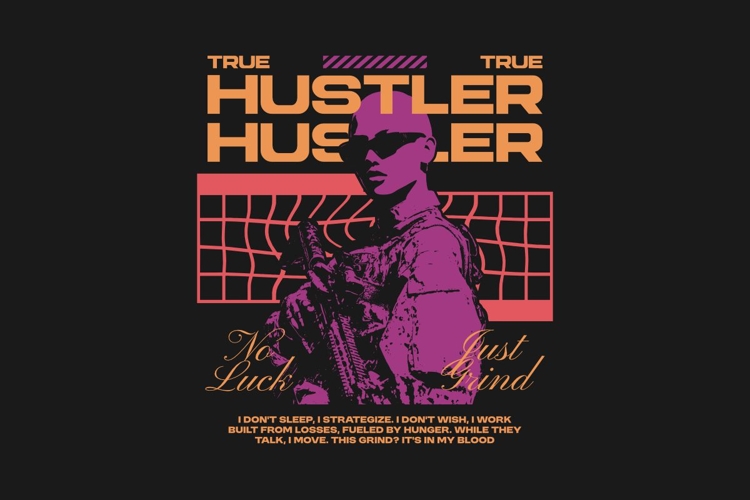 Hustler Urban Streetwear T-shirt Design