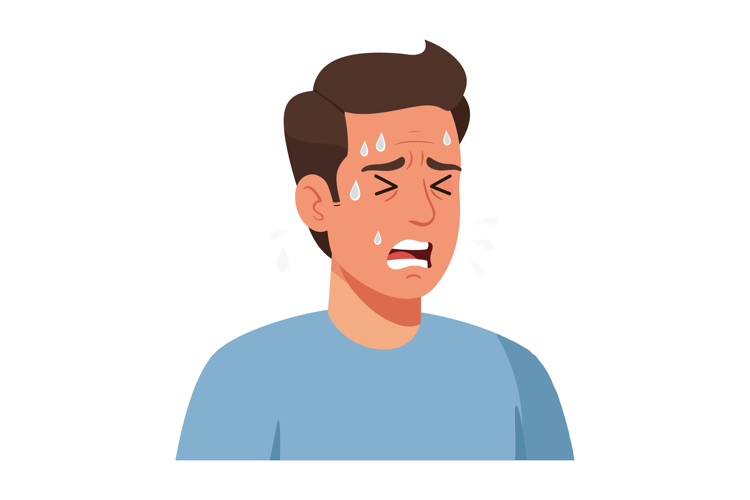 Sweating Clipart Image 9