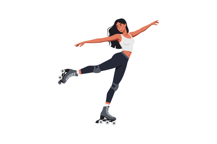 Roller Skater Clipart Image 9