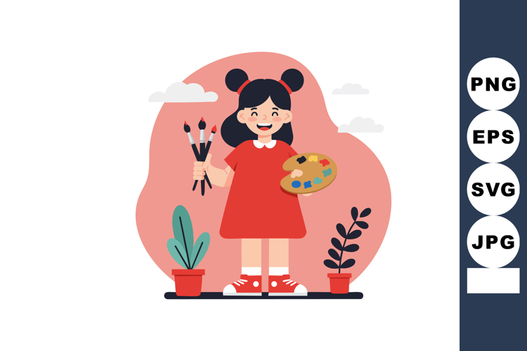 Art Palette Clipart Image 7