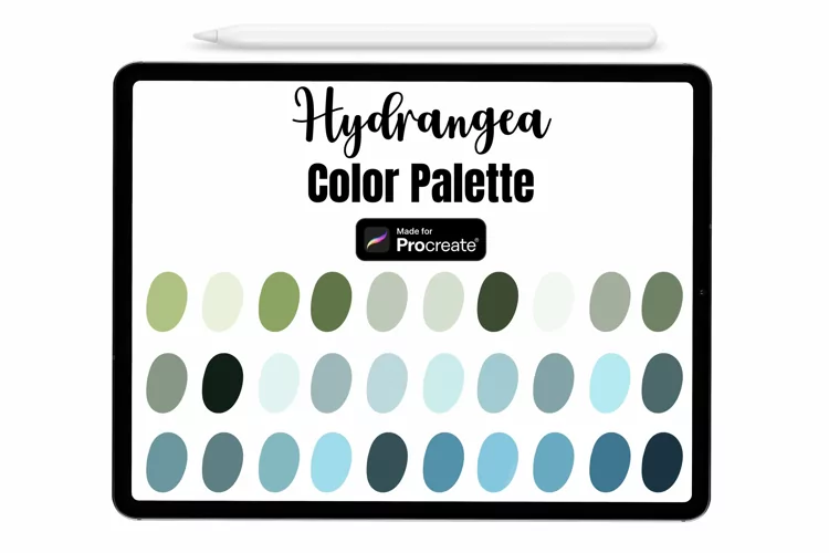 Hydrangea Procreate Palette - Procreate Color palette