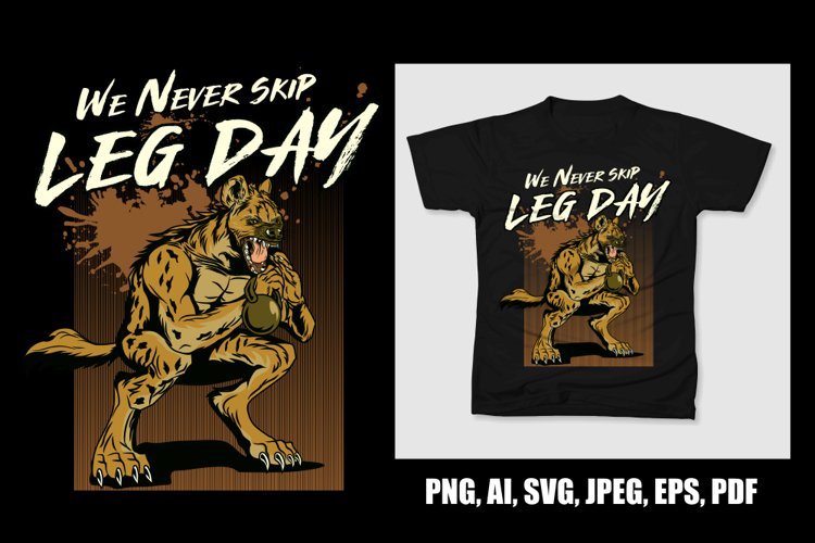 Hyena Crossfit Cartoon example image 1