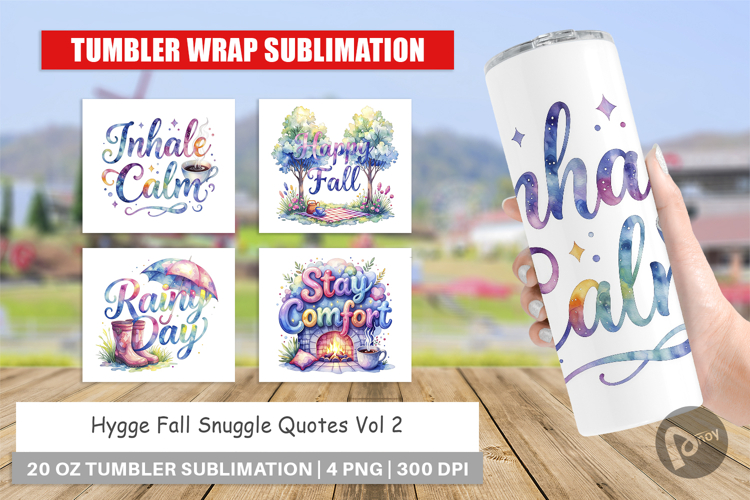 Hygge Fall Snuggle Quotes Tumbler