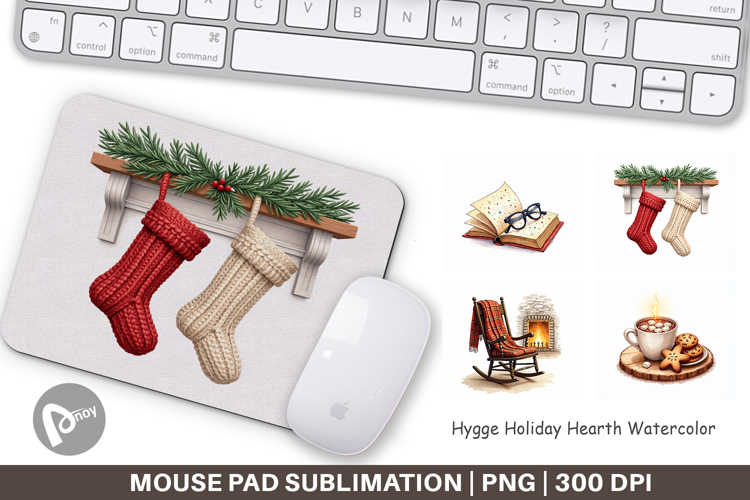 Hygge Holiday Hearth Mouse Pad